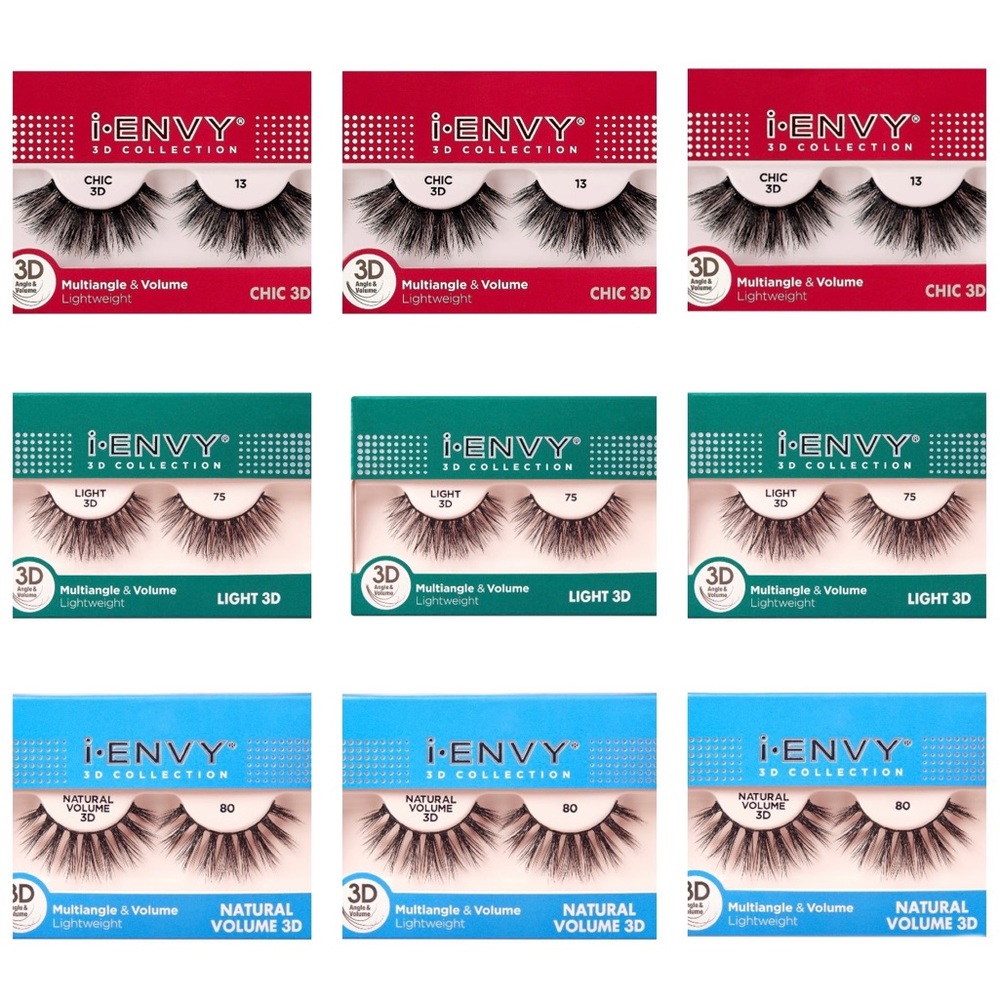 I-ENVY 3D Collection Lightweight Voluminous Lash Bundle (BULK LOT OF 9!)